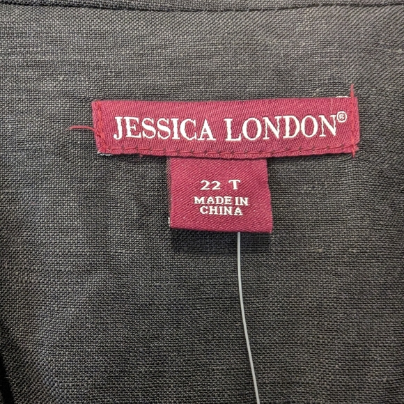 NWT Jessica London Plus Size 22 Tall  Black Linen bland Blazer/Suit Jacket - Picture 4 of 6